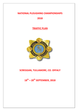 National Ploughing Championships 2018 Traffic