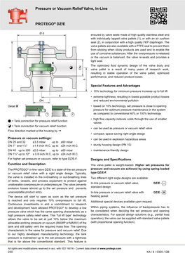 Pressure Or Vacuum Relief Valve, In-Line PROTEGO® DZ/E