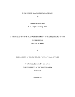 THE CASE for BLACKGIRL JOY in AMERICA by Alexandria Lauren