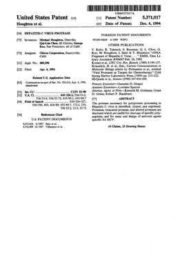 United States Patent (19) 11 Patent Number: 5,371,017 Houghton Et Al