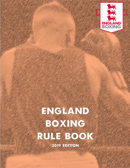 England Boxing Rule Book 2019/2020