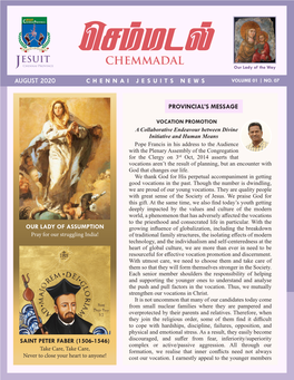 August 2020 Chennai Jesuits News Volume 01 | No