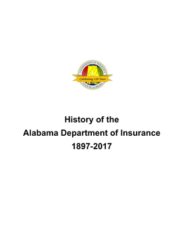 History of the Alabama Department of Insurance 1897-2017