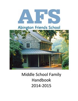 Middle School Family Handbook 2014-‐2015