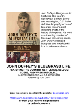 John Duffey's Bluegrass Life