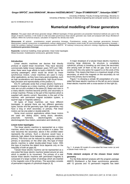 Numerical Modelling of Linear Generators