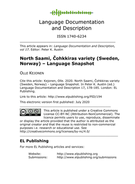 Sweden, Norway) – Language Snapshot