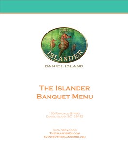 The Islander Banquet Menu