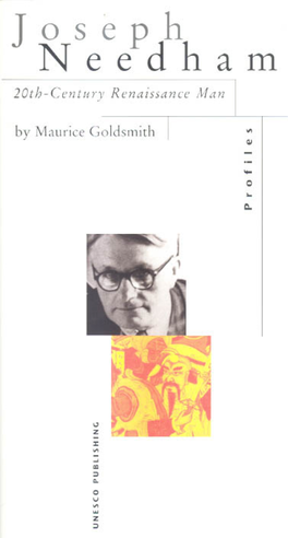 Joseph Needham: 20Th-Century Renaissance Man; 1995