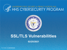 SSL/TLS Vulnerabilities 02/25/2021