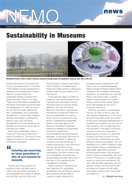 News Sustainability in Museums