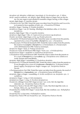Cf. Eria Dacrydium. Syn. E. Biflora. Dactyl-: Used in Combwds., Ref. Daktylos: Digit