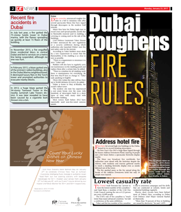 Address Hotel Fire Ires Have Hit Several High-Rise Buildings in the Dubai, Famed for Its Record-Breaking Skyscrapers