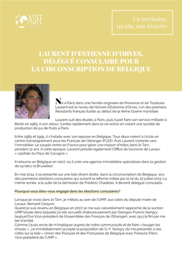 Laurent D'estienne D'orves, Délégué Consulaire Pour