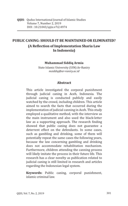 (A Reflection of Implementation Sharia Law in Indonesia) Abstract