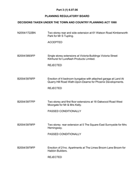 Part 3 (1) 6.07.06 PLANNING REGULATORY BOARD