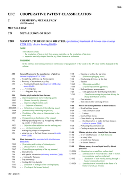 MANUFACTURE of IRON OR STEEL (⁠Preliminary Treatment of Ferrous