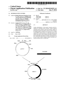 (12) Patent Application Publication (10) Pub. No.: US 2014/0154223 A1 KANG Et Al