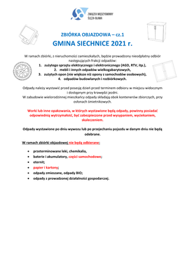 Cz.1 GMINA SIECHNICE 2021 R