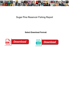 Sugar Pine Reservoir Fishing Report