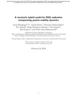 A Stochastic Hybrid Model for DNA Replication Incorporating Protein Mobility Dynamics