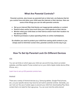 What Are Parental Controls? How to Set up Parental Lock on Different Devices