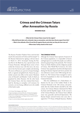 Crimea and the Crimean Tatars After Annexation by Russia