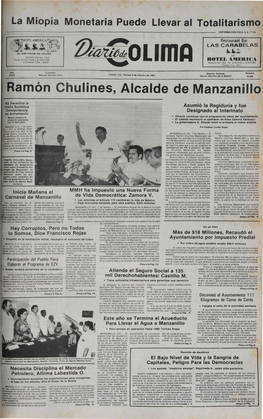 Ramon Chulines, Alcalde De Manzanillo