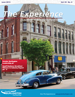 The Experience a Newsletter for the Greater Burlington Partnership