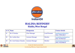 HALDIA REFINERY Haldia,West Bengal