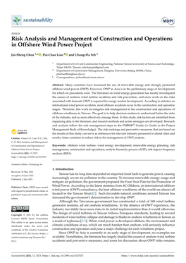Risk Analysis and Management of Construction and Operations in Offshore Wind Power Project