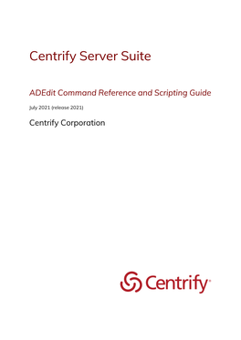 Adedit Command Reference and Scripting Guide