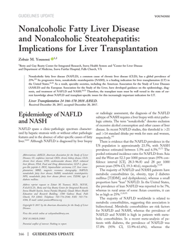 Nonalcoholic Fatty Liver Disease and Nonalcoholic Steatohepatitis: Implications for Liver Transplantation