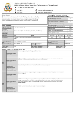 HKBU Affiliated School Wong Kam Fai Secondary & Primary School