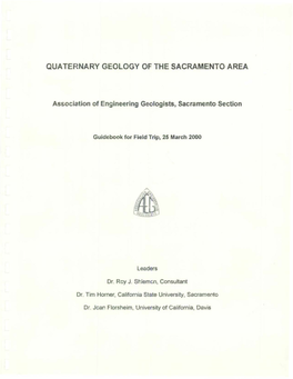 Quaternary Geology of the Sacramento Area