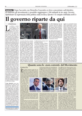 Il Governo Riparte Da Qui