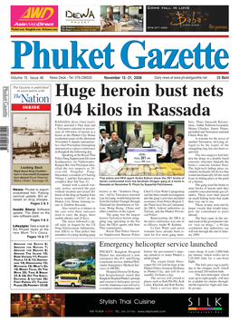Huge Heroin Bust Nets 104 Kilos in Rassada