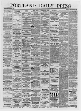 Portland Daily Press Established June 23, 1862