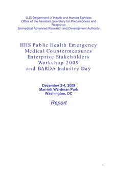 2009 HHS PHEMCE Stakeholders