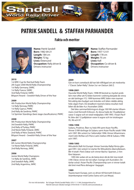 Patrik Sandell & Staffan Parmander