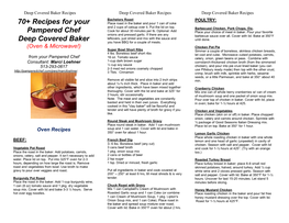 70 Deep Covered Baker Recipes