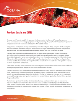 Precious Corals and CITES