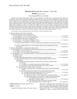 Flora of China 22: 585–589. 2006. 190. EULALIA Kunth, Révis. Gramin