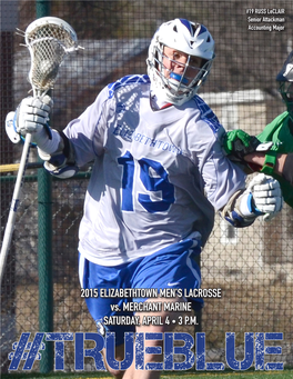 2015 ELIZABETHTOWN MEN's LACROSSE Vs. MERCHANT