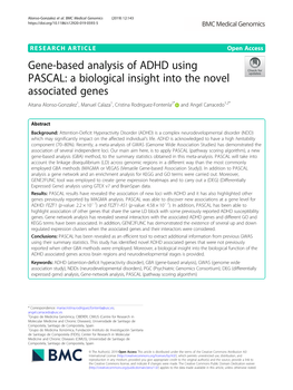 Gene-Based Analysis of ADHD Using PASCAL: a Biological Insight Into