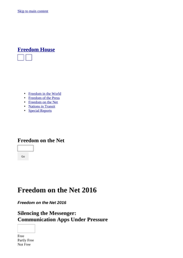 Freedom on the Net 2016