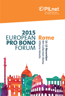 2015 EUROPEAN PRO BONO FORUM Rome