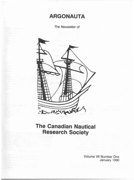 ARGONAUTA the Canadian Nautical Research Society