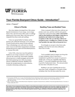 Your Florida Dooryard Citrus Guide - Introduction1