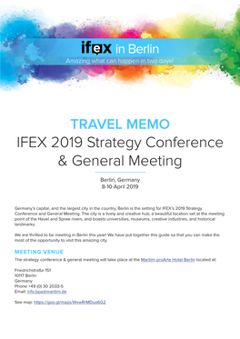 IFEX 2019 Strategy Conference & General Meeting